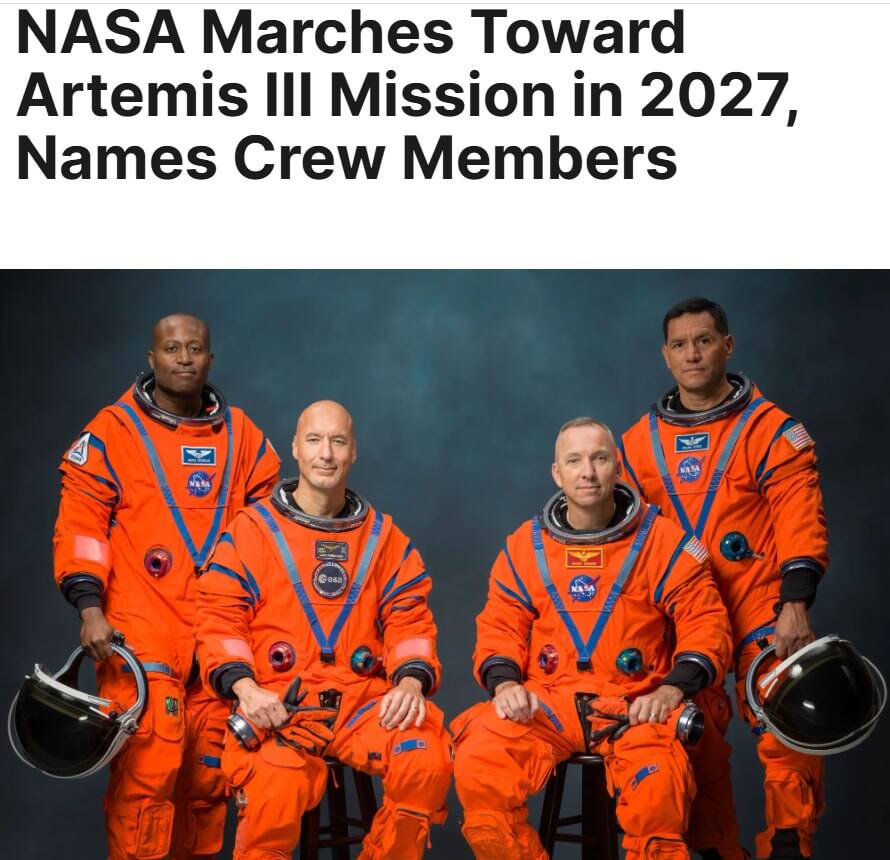 В NASA назвали астронавтов миссии «Артемида 3» для полета на Луну rtiqhqikdirdkmp